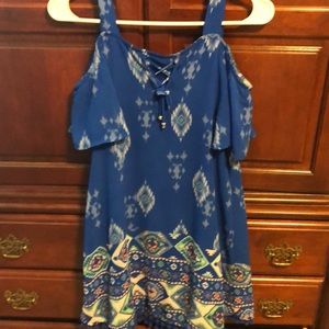 Royal Blue Sequin Hearts Girls dress
